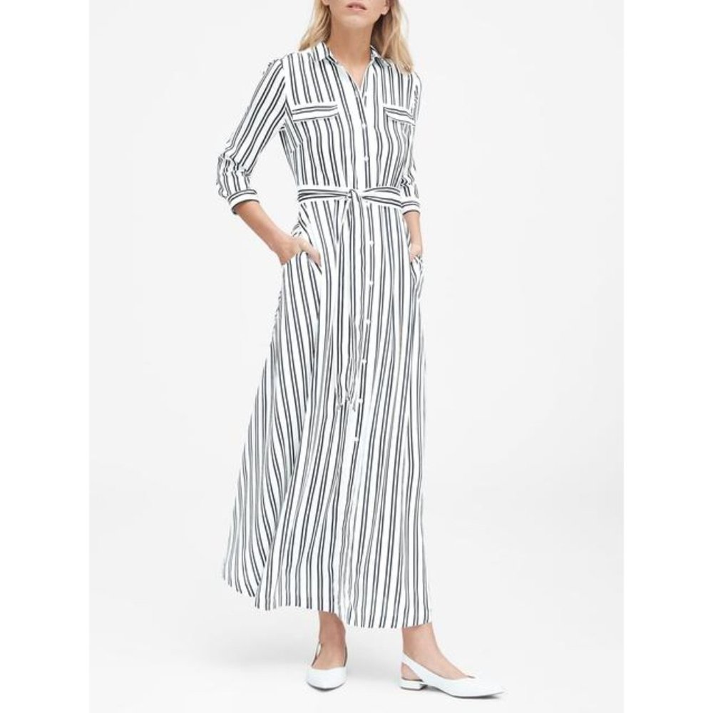 Banana Republic Stripe Maxi Dress NWT